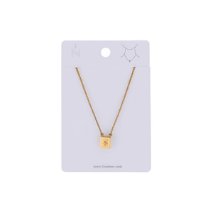 Collana in Acciaio Inossidabile con Ciondolo a Forma di Lettera S 12x14cm, Gioielli alla Moda - Product Image 1