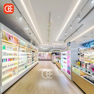 Présentoir de magasin de cosmétiques de luxe Présentoir de parfum à lumière LED Présentoir mural en ardoise pour perruques Magasin de cheveux de beauté - Product Image 6