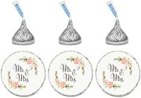 Etiquetas de gotas de Chocolate personalizadas, pegatinas de boda de Sr. Y señora Hershey Kiss