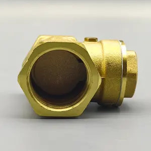 Válvula de freio horizontal de latão, rosca fêmea 1/2"-4" válvula manual de latão sem reversão