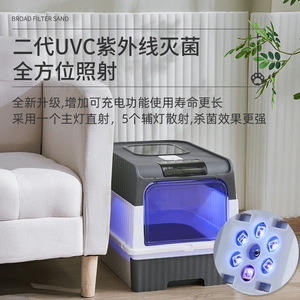 Cat Litter <b>Box</b> Super Sized Drawer Style Fully Enclosed UV Protected Splash Proof Cat Toilet Pet Accessory <b>Plastic</b> - Product Image 4