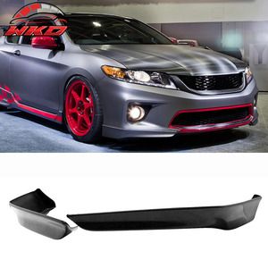 Fits for Honda Accord Coupe 2-Door 2013-2015 HFP Style Front Splitters Unpainted Black - Product Image 1