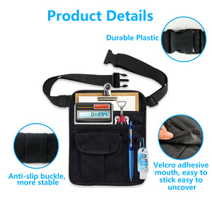 Restaurant Apron Bag Nylon Waist Pouch With Multiple Pockets For Wait Staff Bar Use - Product Image 3