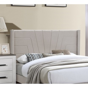 Modern Charcoal Color <b>Queen</b> <b>Size</b> <b>Bed</b> Fabric Headboard Upholstered Bedroom Furniture Platform Bedframe - Product Image 2