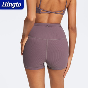 Mayorista Personalizado <span class=keywords><strong>Mallas</strong></span> <span class=keywords><strong>Cortas</strong></span> de Compresión Reciclado Gimnasio <span class=keywords><strong>Yoga</strong></span> Short Mujeres Cintura Alta Pantalones Cortos Ajustados para Mujeres Gimnasio - Product Image 6