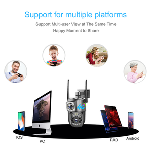 Levofast 4MP ống kính kép liên kết tự động theo Dõi Wifi máy ảnh 4G ngoài trời 360 IP66 phát hiện chuyển động WIFI CCTV IP Camera An Ninh - Product Image 6