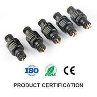 Connecteur d'aviation en laiton aérospatial M12 IP67 étanche 2-8 câble surmoulé prise mâle/femelle pour systèmes d'énergie solaire PCB