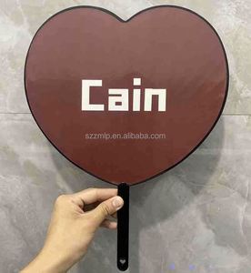 Ventilador de Mano Circular Transparente de Plástico de Doble Cara, Personalizado, de Gran Tamaño, para Fiestas de Apoyo a Ídolos Kpop - Product Image 5