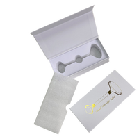 Rouleau facial en acier inoxydable avec logo personnalisé, outil de massage à double tête, emballage OEM, vente en gros, fournitures de beauté
