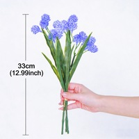 Bouquet de 18 têtes de fleurs artificielles d'allium, fleurs d'oignon réalistes pour la décoration de la maison, des tables de mariage et des vases
