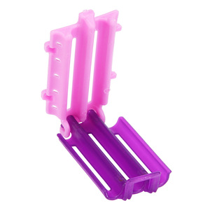Bigoudis sans chaleur à clipser, violet rose, 50 pièces par sachet, pour un volume et un effet rebondi - Product Image 3
