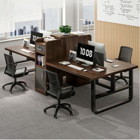 Bureaux de style minimaliste moderne en bois, modulaires, pour une ou plusieurs personnes, cloisons de bureau pour employés