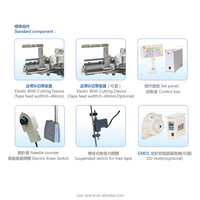 Nouvelle machine à coudre surjeteuse industrielle informatisée à 18 sections avec dispositif de coupe de ruban élastique et moteur à lit plat double