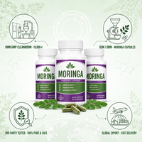 Moringa Oleifera 120 Kapsul 100% Bubuk Daun Murni untuk Dewasa Meningkatkan Daya Ingat & Kualitas Tidur