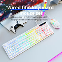 SOREX KM2025 Ensemble Clavier et Souris Filaire Mécanique Nouveau Bicolore Rétroéclairé RGB 107 Touches USB-C