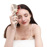 Peigne de massage électrique du cuir chevelu à trois vitesses, avec fonctions de préhension et de pétrissage, lumière rouge, batterie au lithium, instrument de massage du cuir chevelu