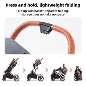 Système de voyage pliable 3-en-1 de luxe 2025, poussette double légère avancée avec siège auto et berceau de jogging pleine grandeur - Product Image 4