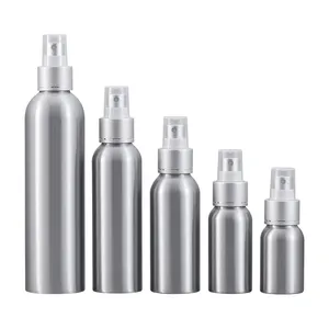 Flacon pompe vide en aluminium noir mat, bouteille pour Lotion, shampoing, peau, 100ml, 250ml, 300ml, 500ml