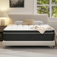 Matelas à ressorts ensachés en mousse à mémoire de forme pleine grandeur personnalisable, confort et soutien, emballé sous vide pour un transport facile, idéal pour l'école, l'hôtel