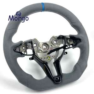 Volant personnalisé en daim bleu et fibre de carbone forgée bleue pour <span class=keywords><strong>Hyundai</strong></span> ElAnt Rand I30n I20N Veloster N Elantra N M/T CN7 - Product Image 6