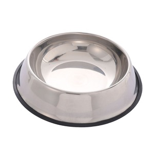 Tazón para mascotas de acero inoxidable, plato redondo antideslizante para comida y agua para perros y gatos - Product Image 5