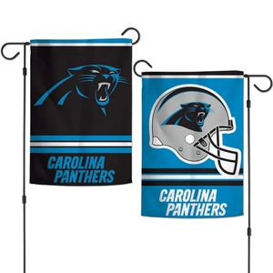 Bandera de Jardín Personalizada de los <span class=keywords><strong>Carolina</strong></span> Panthers, de Doble Cara, 12.5"x18", Bandera con el Logotipo de 32 Equipos de Fútbol Americano para Decoración de Jardín y Exteriores, Venta al Por Mayor - Product Image 1