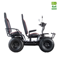 Scooter électrique 4x4 à 2 places, 6000W, prix d'usine, pour la plage, le désert, utilisation en extérieur, 60V 50Ah, batterie au lithium, scooter électrique pour la mobilité, avec certification CE