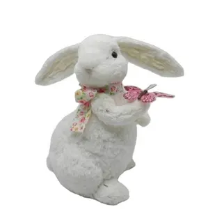Easter bunny decoration Bunny easter decoration Easter white bunny with butterfly