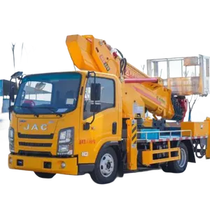 사용자 정의 색상 JMC K3 28 미터 공중 플랫폼 트럭 맨 사진에 사용되는 간판 설정 용 리프트 작업 트럭