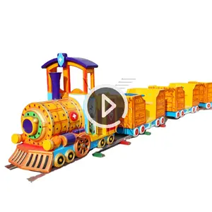 14 Seats Outdoor Playground Kids Carnival Electric Amusement Park Backyard Track Train Rides For Shopping Mall