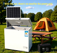 Freezer Horizontal Tenaga Surya 500L untuk Rumah & Penggunaan Komersial - Off-Grid, Biaya Listrik Nol, Baja Tahan Karat yang Tahan Lama
