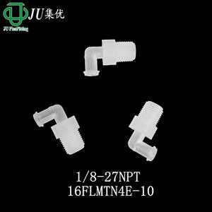 Conector en ángulo Luer de plástico PP con rosca 1/8-27NPT para fluidos corrosivos, uso médico e industrial - Product Image 2