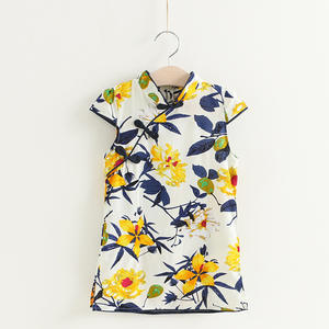 2017 ชุดฤดูร้อนใหม่ชุดจีนแบบดั้งเดิมพิมพ์ชุดกี่เพ้าเด็ก - Product Image 4