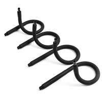 Tube col de cygne métallique fileté sur mesure avec manchon de protection en silicone, bras de lampe flexible à maintien de forme