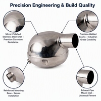Amplificateur de son d'échappement universel OEM ODM, boîtier en acier inoxydable, double haut-parleur de 6,5 pouces, volume d'écho réglable, marque audio automobile