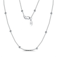 Ensemble de bijoux ICEBELA en argent sterling 925 italien, chaîne de style hip-hop en or 14 carats, chaîne à maillons en forme de boule de 1,4 mm, collier pour femmes
