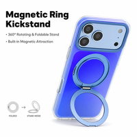 Étui magnétique avec support rotatif à 360° et coque de téléphone IMD dégradée pour iPhone 17 Pro Max avec protection d'objectif d'appareil photo, conception personnalisée OEM