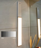 TDL-6111 PIR lampu Sensor gerak LED 35cm/54cm lampu kabinet isi ulang baterai 2800/4000/6000k rumah grosir