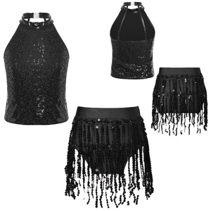 Conjunto de Ropa de Baile de Entrenamiento por Sublimación para Niñas, Uniformes de Porristas, Traje de Baile de Jazz Contemporáneo, Ropa de Actuación, 6-16 - Product Image 4