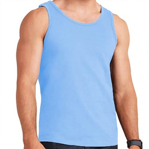 Camiseta sin Mangas para Hombre de Primera Calidad, Corte Regular, Transpirable, de Secado Rápido, de Algodón, Informal, Tejida, Precio de Fábrica Directo al por Mayor - Product Image 1