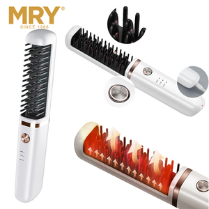 <span class=keywords><strong>Cepillo</strong></span> y Plancha de <span class=keywords><strong>Pelo</strong></span> 2 en 1 MRY, Plancha Profesional con Calentamiento Rápido, 3 Niveles de Temperatura, Estilizador de Cabello Iónico - Product Image 2