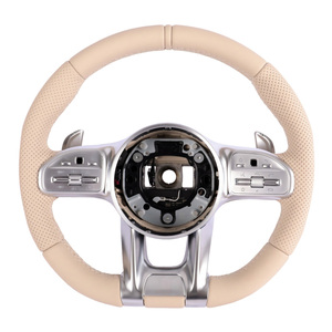 Volante de Cuero Real Personalizado para <span class=keywords><strong>Mercedes</strong></span> Benz C300 C350 <span class=keywords><strong>4matic</strong></span> R171 R230 E43 E53 E55 E63 E63s - Product Image 6