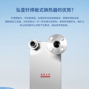 Échangeur de chaleur à plaques brasées Honchin en acier inoxydable, économie d'énergie, refroidisseur d'air conditionné - Product Image 4