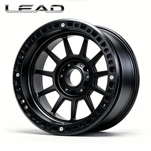Jantes en alliage forgé LEAD 17 18 19 20 pouces, 5 trous, multi-branches, finition noir satiné, Beadlock 5x127 pour Jeep Wrangler Bronco - Product Image 2