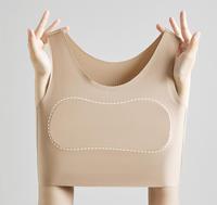 Soutien-gorge mince confortable respirant tricoté de style quotidien sans trace naturel tombant tasse push-up résistant à la transpiration
