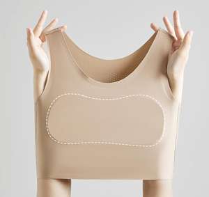 Soutien-gorge mince confortable respirant tricoté de style quotidien sans trace naturel tombant tasse push-up résistant à la transpiration - Product Image 4