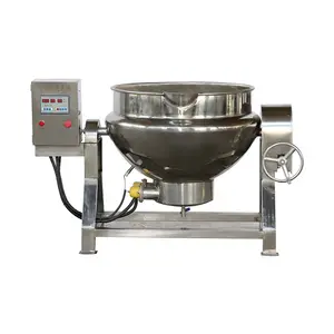 Electrical steel sugar Jam tilting cooking kettle with mixer sauce stirring jacketed cooker planetary stirring pot