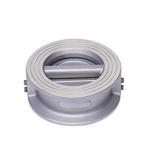 Vanne de retenue papillon à double disque en acier inoxydable, type Wafer, DN100 H77X-16P, joint souple, pour eau - Product Image 2