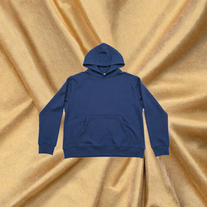 Sweat-shirt à capuche bleu surdimensionné pour homme, en coton, pour l'hiver, style streetwear - Product Image 3