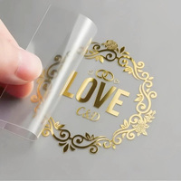Etiqueta Adhesiva Transparente con Logotipo Metálico Dorado en 3D, Personalizada por el Fabricante OEM, con Transferencia de Calor UV, para Empaques de Productos para el Cuidado de la Piel